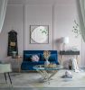 32" Poppy Design Mirror with Gold Metal Frame and 4 Metal Clamp Holders for Stabilization