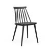 Set of 2, Black Farmhouse Spindle Back Dining Chairs