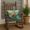 18” Arkansas Apple Blossom Throw Pillow with Watercolor Artwork, Indoor/Outdorr Usage and Machine Washable