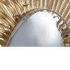 27" Gold Finished Sunburst Silhouette Design Wall Mirror