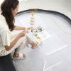 39.25” Clear Acrylic Coffee Table with Long Rectangle Shape and Waterfall Style Leg Design