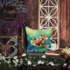 18” Arkansas Apple Blossom Throw Pillow with Watercolor Artwork, Indoor/Outdorr Usage and Machine Washable