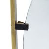 32" Poppy Design Mirror with Gold Metal Frame and 4 Metal Clamp Holders for Stabilization
