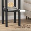 2-Tier Side End Tables, Set of 2 with Top Drawer and Open Bottom Shelf