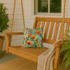 14” California Poppies Throw Pillow with Watercolor Artwork, Indoor/Outdorr Usage and Machine Washable