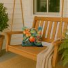 14” Florida Orange Blossom Throw Pillow with Watercolor Artwork, Indoor/Outdorr Usage and Machine Washable