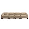 166” Oversized Couch, 4 Seater Modular Sectional Velvet Sofa with Matching Pillows