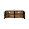Black Sideboard Cabinet with Carved Symmetrical Design Doors and Adjustable Shelves