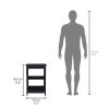 Taylor End Table, Side Table, or Nightstand with 3-Tier Storage Shelves and Protective Foot Pads