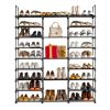 9 Tier Shoe Rack Storage Organizer Shelf Organizer with Protective Anti Drop Handles and Holds 50 Plus Pairs of Shoes