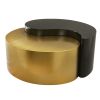 Yin Yang Modern Contemporary Black and Gold Coffee Table