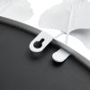 30.5" Eden Gingko Leaf Round White Wall Mirror