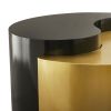 Yin Yang Modern Contemporary Black and Gold Coffee Table