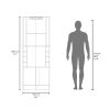 White Corner Bar Cabinet with Built-In Glass Rack, 4 Storage Shelves, 2 Bottom Drawers and 8 Bottle Holder Compartments
