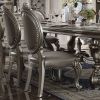ACME Versailles 2 Piece Antique Platinum & Silver Arm Chair Set