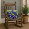 18” Rhode Island Violets Throw Pillow with Watercolor Artwork, Indoor/Outdorr Usage and Machine Washable