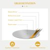 HOMCOM 25.6" Circle Wall Mirror with Gold Metal Asymmetrical Design