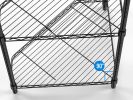 6 Tier Corner Pentagonal Shelf Wire Rack, Convert to 2 Shelves, with Adjustable Shelves and Adjustable Feet