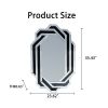 Crystal Crush Diamond Frame Mirror with Polished Glass Panels and Handcrafted Three Dimensional Design