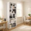 5 Tier Asymmetrical Display Shelf & Bookcase with 10 Storage/Display Compartments and Staggered Cube Layout