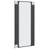 39.4” Black Wall Mirror with Rectangle Iron Frame and Vertical or Horizontal Hanging
