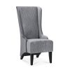 Velvet Wide High-Backrest Accent Chair with Soft Padded Seating Area & Wooden Legs