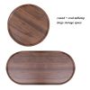 Walnut Brown 2 Tier Small Coffee Table, Round Top, Oval Bottom Wood Storage Shelf and X Shaped Metal Legs