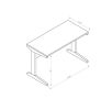 Espresso Home Office Desk with Detached File Cabinet, Locking Wheels and 2 Drawers