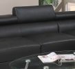2-Piece Black Sectional L Shaped Sofa Set with Right Facing Chaise & Left Facing Sofa and Adjustable Headrests