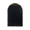 24" x 36" Arched Accent Mirror with Gold Metal Frame