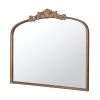 40" x 31" Classic Design Gold Arch Mirror with Baroque Inspired Frame and Vintage Detailing