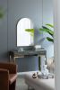 24" x 36" Arched Accent Mirror with Gold Metal Frame