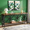 Sofa Table, Industrial Long Sofa Table Behind Couch, Entry Console Table with Storage for Entryway