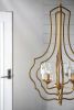 4 Light Metal Chandelier Hanging Light Fixture with Adjustable Chain and Valerio Nested Design