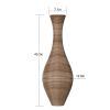 40" Elegant Beige Artificial Rattan Floor Vase