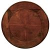 Traditional Cherry Brown End Table with Scroll Detail Legs, Ornate Design and Protective Foot Pads