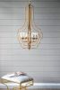 4 Light Metal Chandelier Hanging Light Fixture with Adjustable Chain and Valerio Nested Design