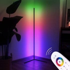 Set of 2, LED Corner Floor Lamps with 300 Plus Color Effects and Dimmable Options