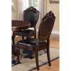 Espresso Brown 9 Piece Dining Room Set, Rectangle Table, 2 Arm Chairs, 6 Armless Chairs with 2x Leaf and Double Pedestal Base