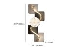 39.4" Large Silent Wall Clock with Built-In LED Light and Modern Abstract Geometric Design