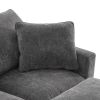 110” 4 Seat Sectional Couch Set with Gray Chenille Fabric, 2 Pillows, & Interchangeable Display Options