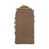51” Decorative Full Length Arched Wall Mirror with Golden Leaf Accents
