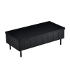3 In 1 Lift-Top Table with Foldable Top, Coffee Table, Workstation or Dining Table, 2 Side Drawers and Hidden Storage Compartments