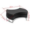 Black Waveform Design Coffee Table with Adjustable Shape Features, High Gloss Finish and Stainless Steel Legs
