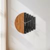 11.8" Rustic Abstract Wood Wall Clock with Multi Hanging Options and Adjustable Splicing Shape Design