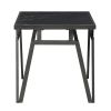 3 Piece Contemporary Black Sintered Stone Table Set with 1 Coffee Table and 2 End Tables