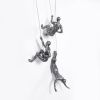 Industrial 3 Piece Climbing Men Resin Wall Decor with Multi Hanging Options and Detailed Handcrafted Design