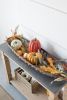 37.4” Vintage Snowshoe Shape Metal Wall Art with Distressed Grid Pattern Design
