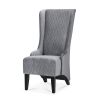 Velvet Wide High-Backrest Accent Chair with Soft Padded Seating Area & Wooden Legs