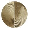 Set of 2, Madison Park Gold Half Moon Metal Wall Decor with Vertical or Horizontal Display Options and Linear Line Pattern